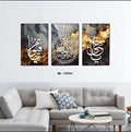 set of 3  sticky wooden frames for home office wall decore / sticky phototiles