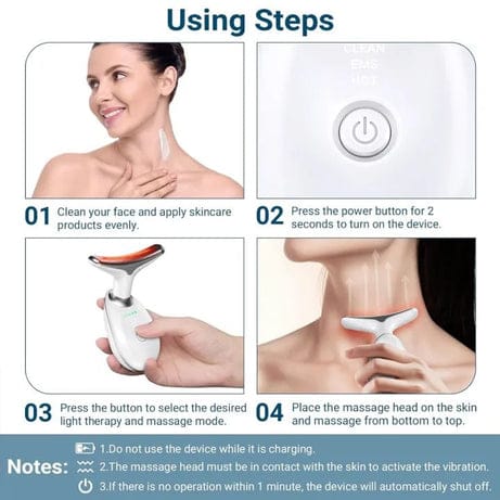 Rechargeable Neck & Face Massager with EMS – photo 1