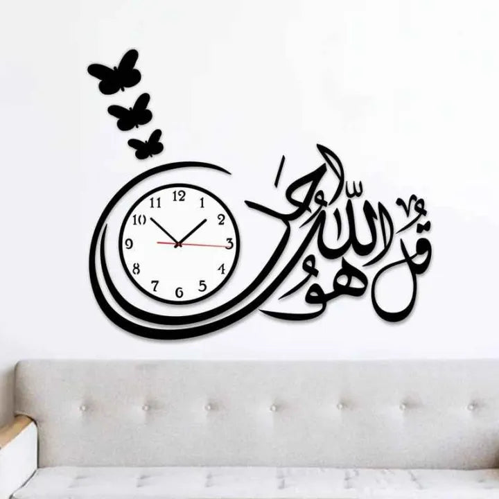 3d wall clock Wooden Wall Clock I  for bedroom I Quartz Watch DIY Design