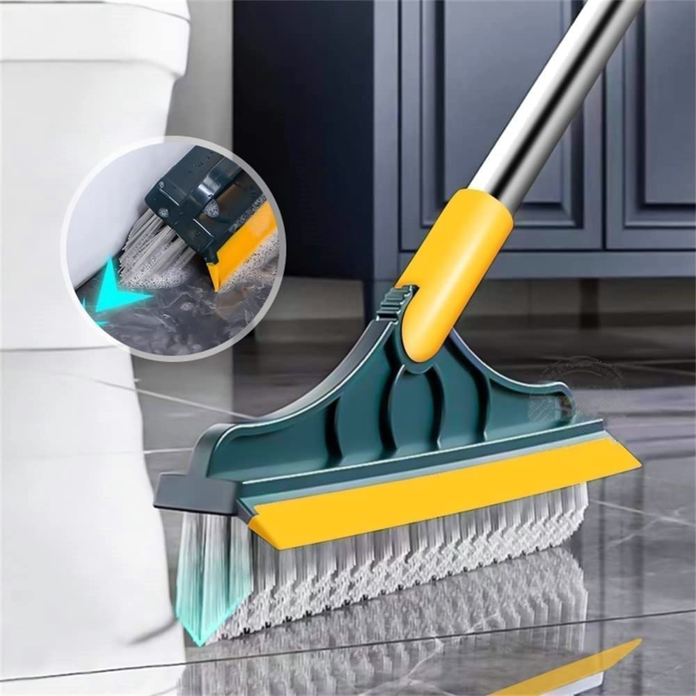 2-in-1 Floor Cleaning Brush with 120? Rotating Head | Multipurpose Scrubber for Bathroom, Tiles & Windows