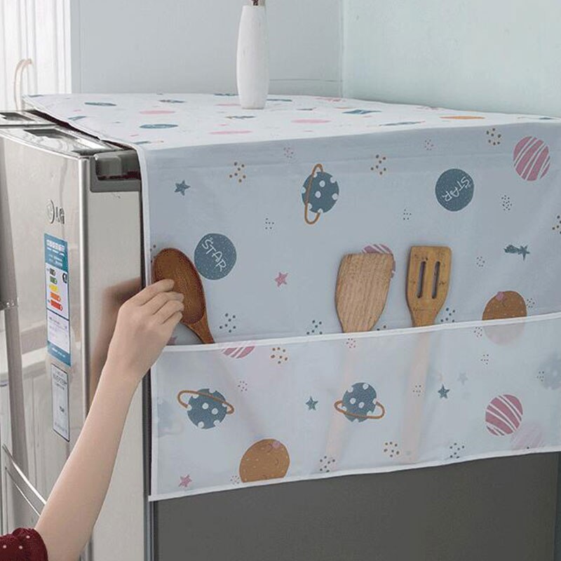 Anti-dust Waterproof Oil-proof Refrigerator Fridge Cover (Random Design)Made in china
