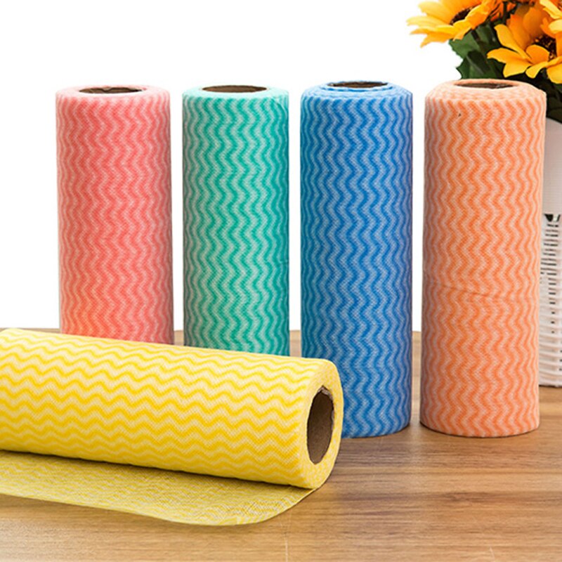 50 Sheet Roll Tissue Paper Cleaning Wipes (Random Color)