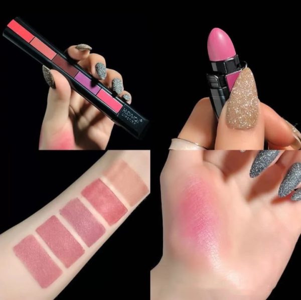5 In 1 Huda Beauty  Lipstick Nude Shades - Pink shades