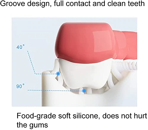(Without Box)1 PC - 360 Degree U-Shaped Baby Toothbrush Children Child Toothbrush Teethers Baby Brush Silicone Kids Teeth Oral Care Cleaning (random color)