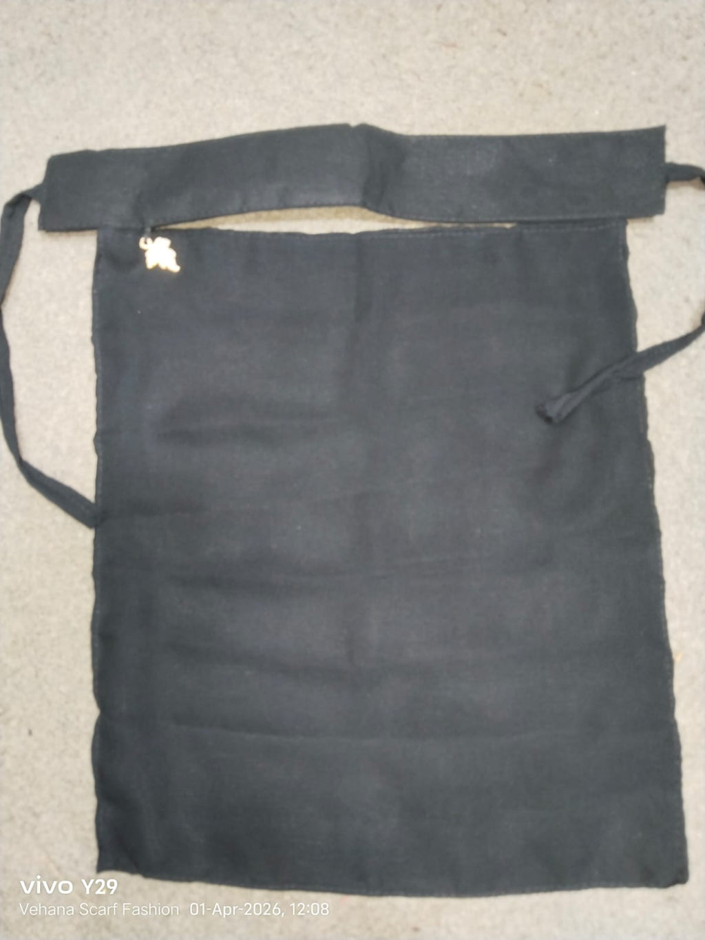 Black Chiffon Naqab with Buckle Latkan Style �Elegant Lightweight Face Cover