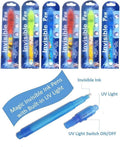 Secret Message Pen Invisible Colorless Ink or Spy Magic Pen with Uv Light  (Set of 6)