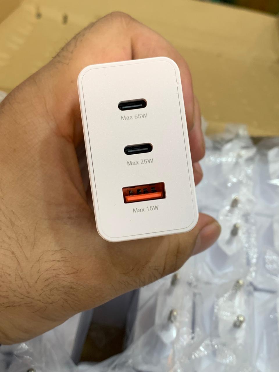 Samsung 65W Original Adapter | PD Fast Charging + USB Quick Charger | Universal Mobile Compatibility