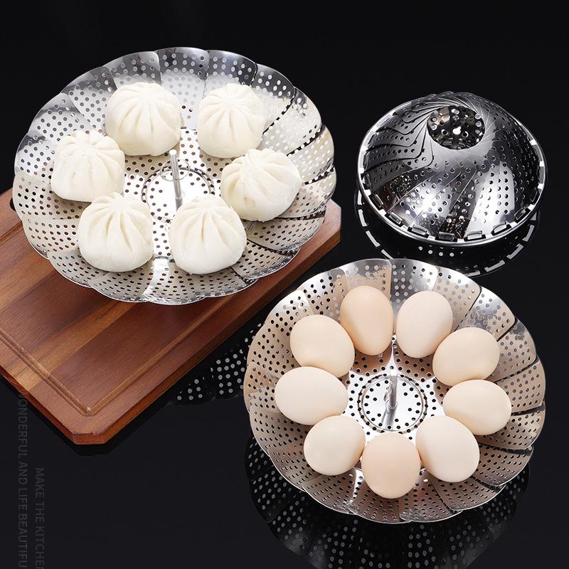 Stainless Steel Folding Vegetable Steamer Basket Stainless – photo 1