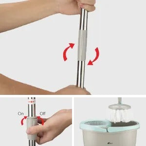 360? Rotating Head Mops with Bucket Mob Deep-cleaning magic mop-microfiber mop | Best for home and office cleaning