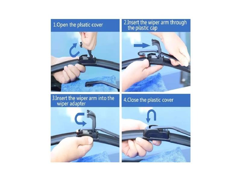 Tri-Stage Windshield Wiper Pair Blades for All Brand Cars, Honda City, Honda Civic, Toyota Corolla, Suzuki Swift, Suzuki Cultus, Suzuki Alto, All models