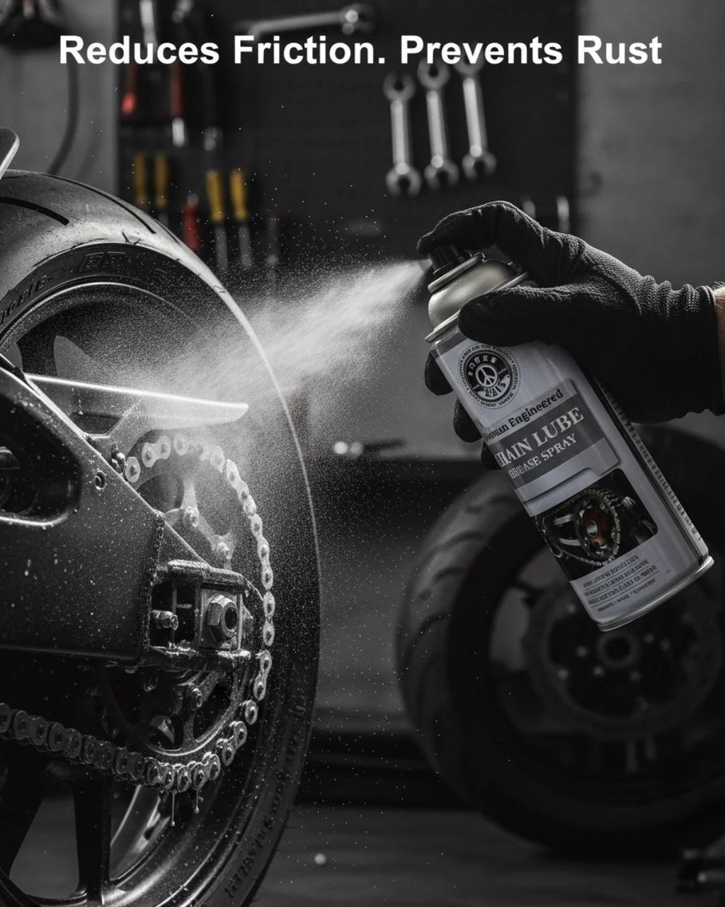 THREE GUYS Multi-Purpose Chain Lube Grease Spray | High-Performance Lubricant | German Engineered (450ml)