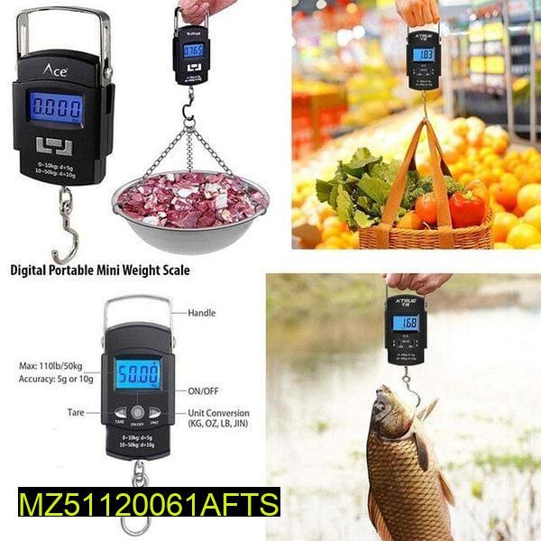 Digital Portable Mini Weight Scale 50kg LED Clear