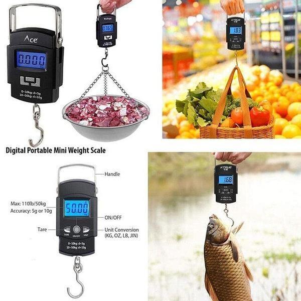 Digital Portable Mini Weight Scale 50kg LED Clear