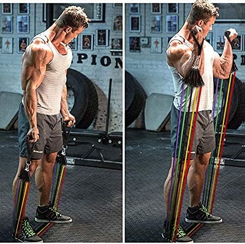 High Quality Portable Resistance Bands With Handles, Resistance Tubes &amp; Workout Bands Exercise Band Elastic Pull Rope 11 Pcs Set