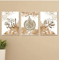 Set of 3 Wall Art Wooden Phototile