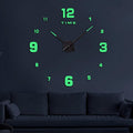 Wooden Numbers Wall Clocks Round Dial only Glow in The Dark Clock Wall for Living Decor Modern Decorative