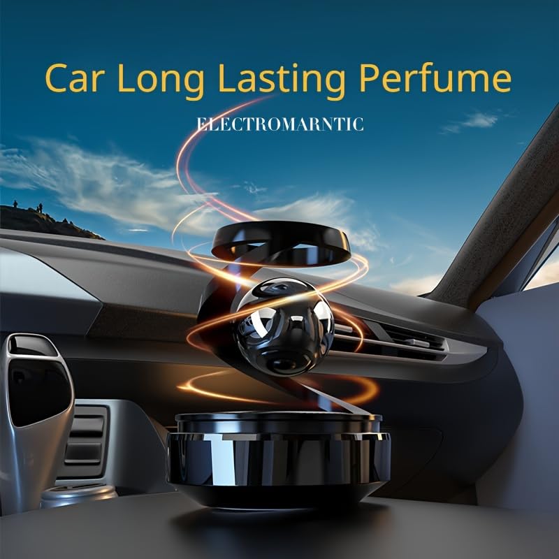 Star Solar Powered Levitating Ball Air Freshener for Car Dashboard, Aesthetic Car Decor | Best Quality?( Random Color )