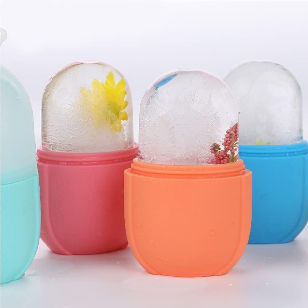 (plain design )Ice Roller for Face Ice Roller for Face Massager Face Ice Roller to Enhance Skin Glow Shrink &amp;Tighten Pores Reusable Facial Ice Roller Face Ice Treatment (random color)