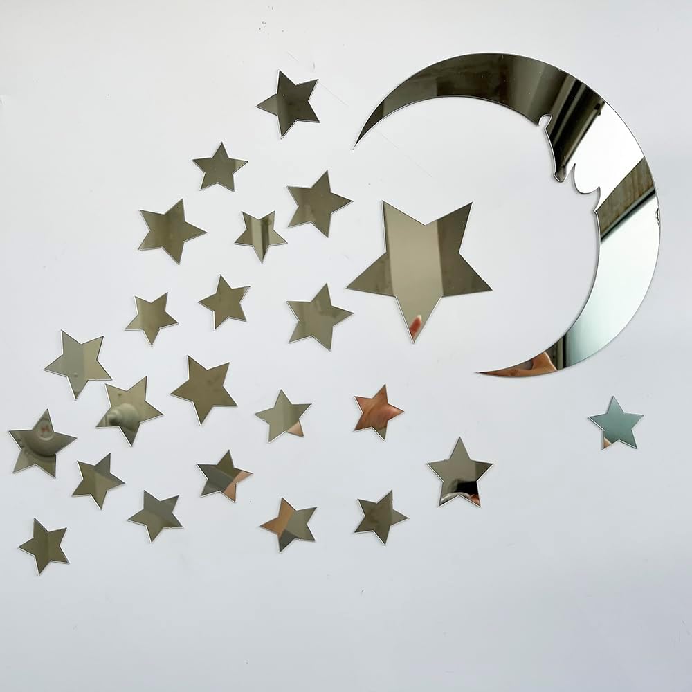 15 stars and 1 moon Silver Acrylic – photo 2