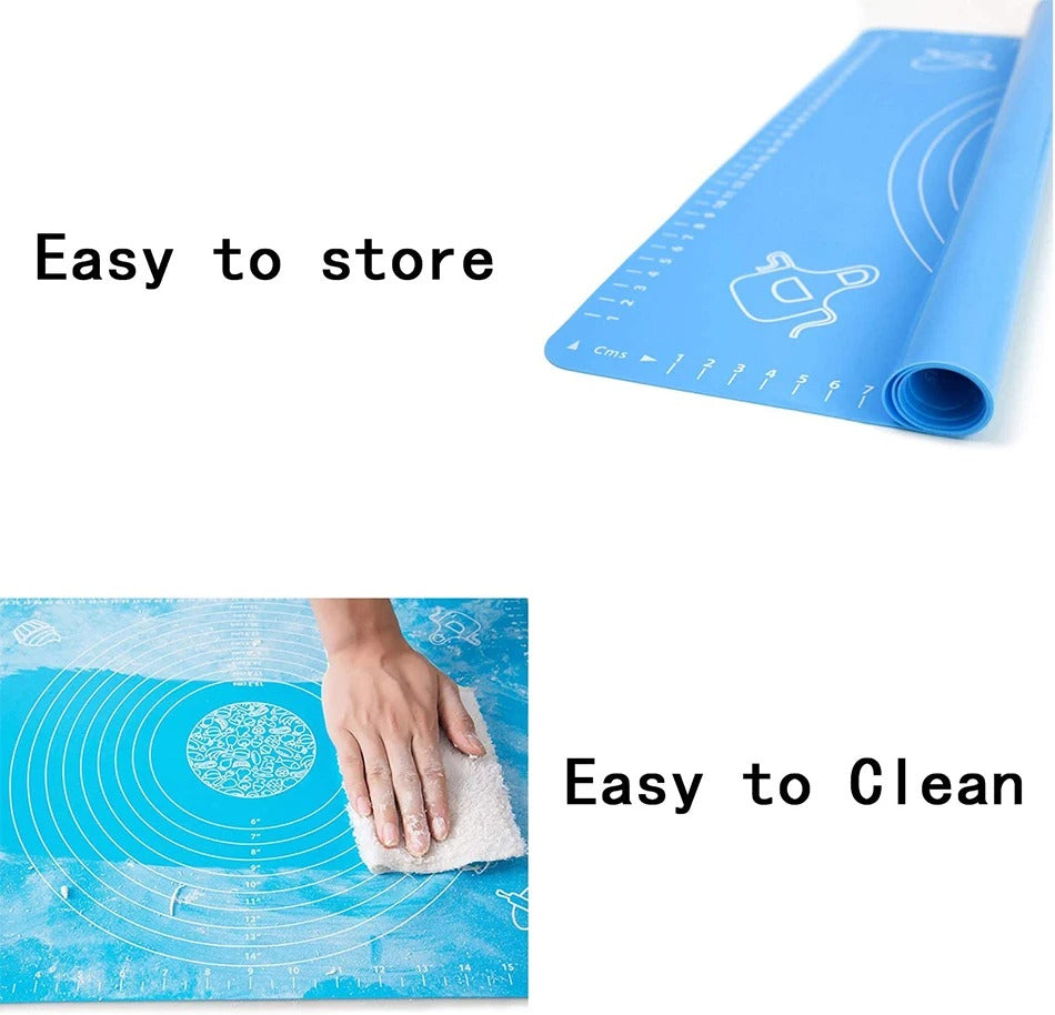 Silicone Baking Roti Mat | Heat Resistant | Non-Stick Dough Pad with Measurements | Random Color