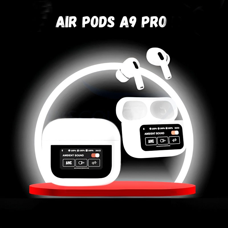 A9 Pro 2 Wireless Earbuds �Bluetooth with ANC+ENC, 4 Pcs Ear Tips, White