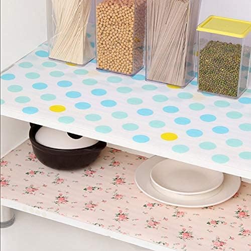 Refrigerator Mats Shelf Liners Fridge Mats Drawer Table  (- size 45x160cm - multicolor/random design)