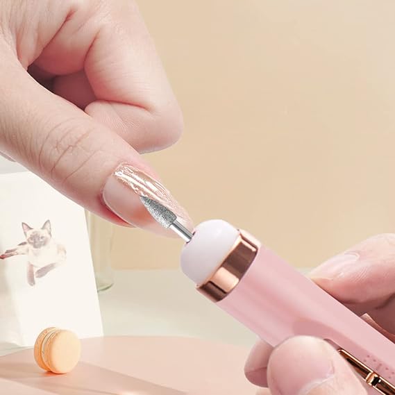 5 IN 1 Professional Manicure Nail | Salon Nail Finishing Touch | Nail Grinding, Burnishing Machine | Full Manicure and Pedicure Tool - Random Color