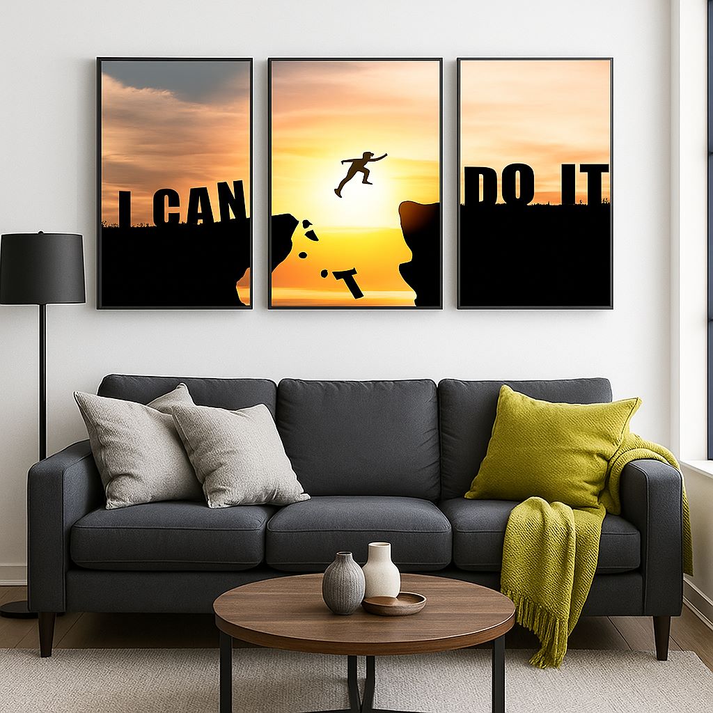 Set of 3 Premium Wall Art Photo Tiles �Modern Home Decor Sets 8x11