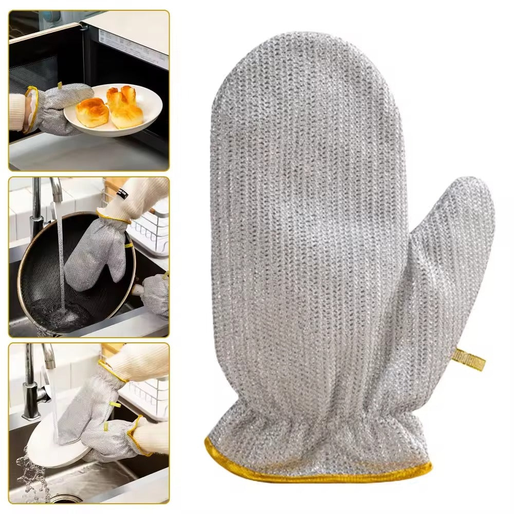 Title: Heavy-Duty Silver Heat-Resistant Oven Mitts �Professional Grade Kitchen Safety (Pair)