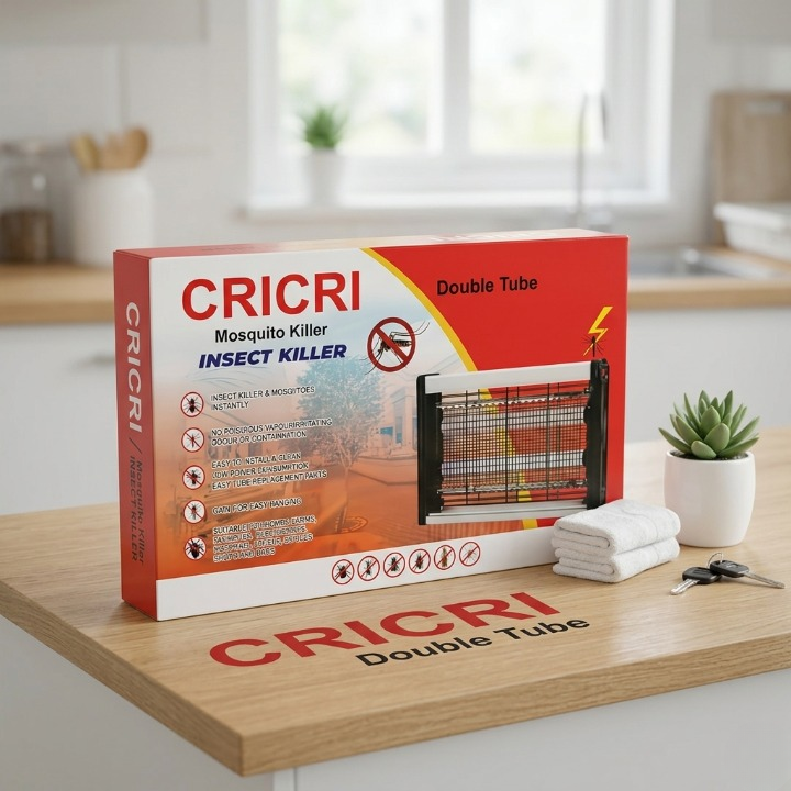 Cricri Mosquito Killer 8W Electric Insect Killer Lamp UV Light Mosquito Trap Indoor Bug Zapper Machine for Home Office Silent