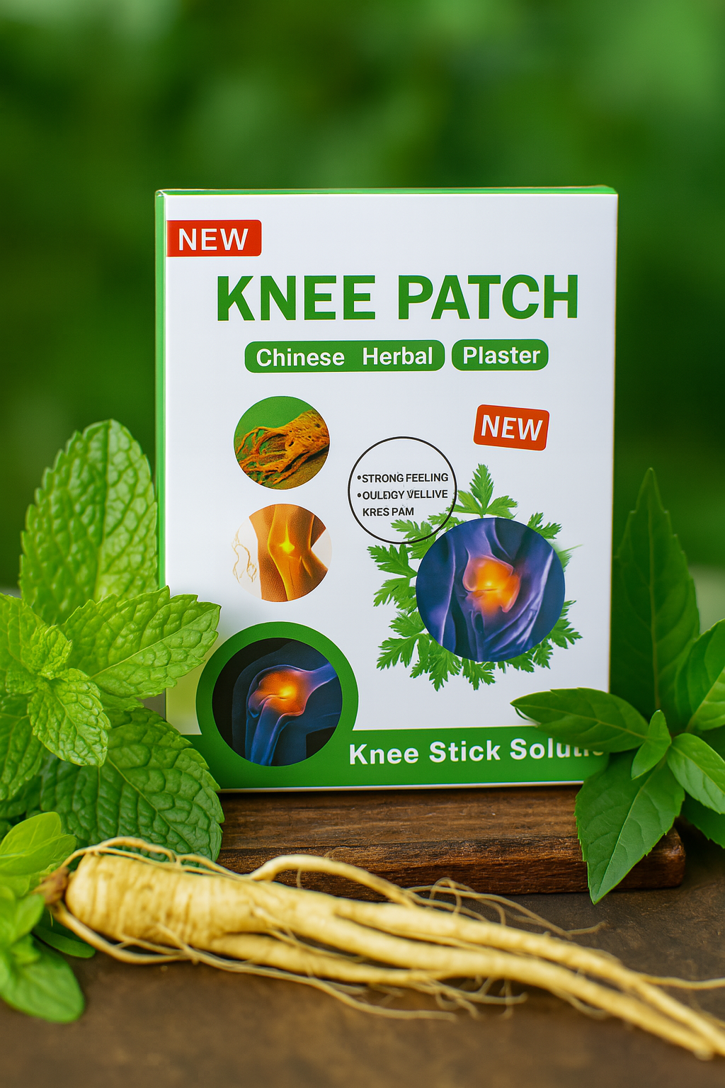 Herbal Knee Pain Relief Patch �Heat Therapy for Joint & Muscle Comfort, Natural Ingredients Pack Of 10 Pcs