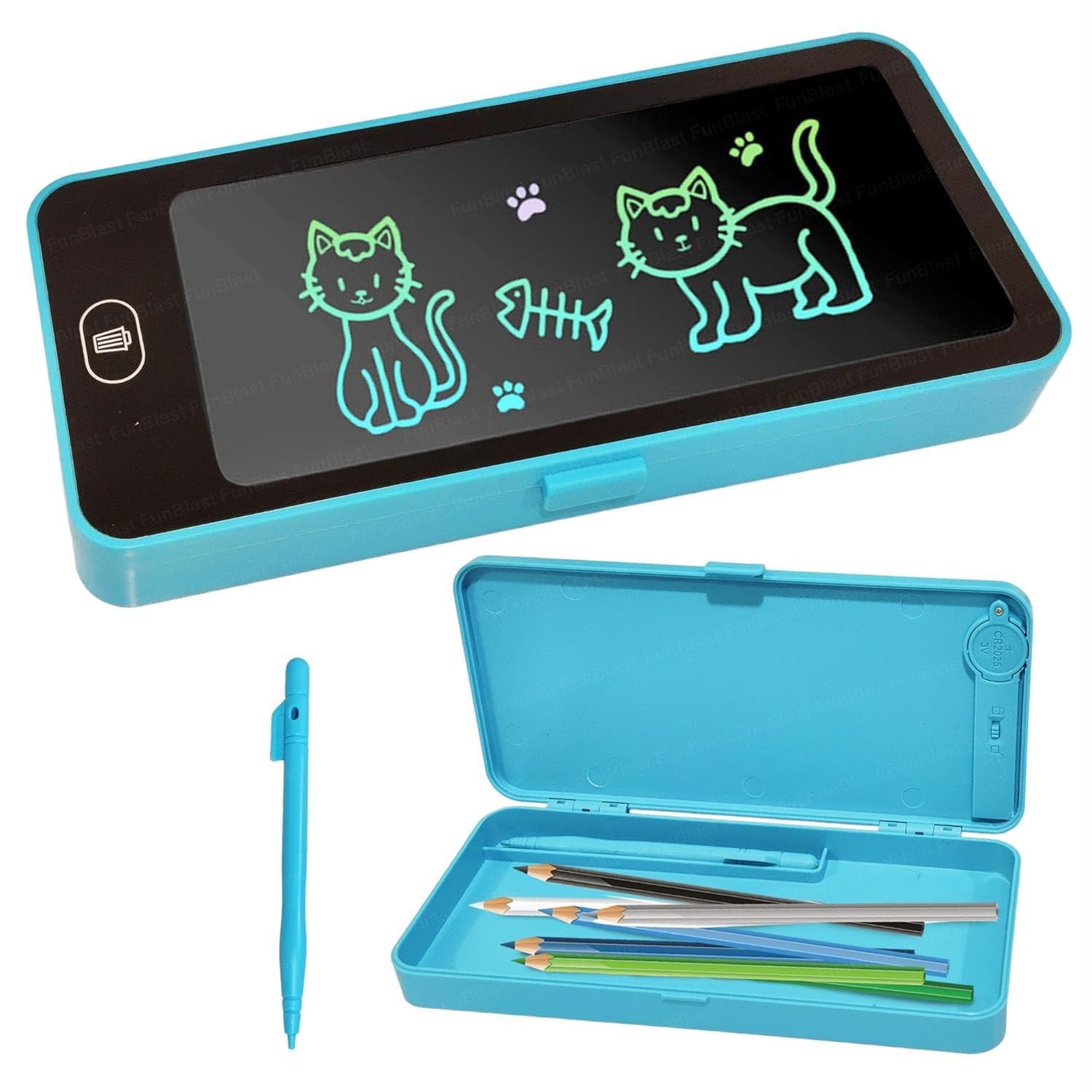 Pencil Box with LCD Writing Tablet