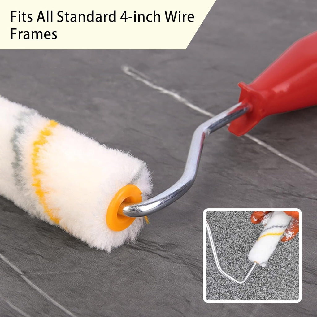 Mini Paint Roller Refill 4 Inch �High Quality Paint Roller Sleeve for Smooth Wall Finishing (10 PCs)