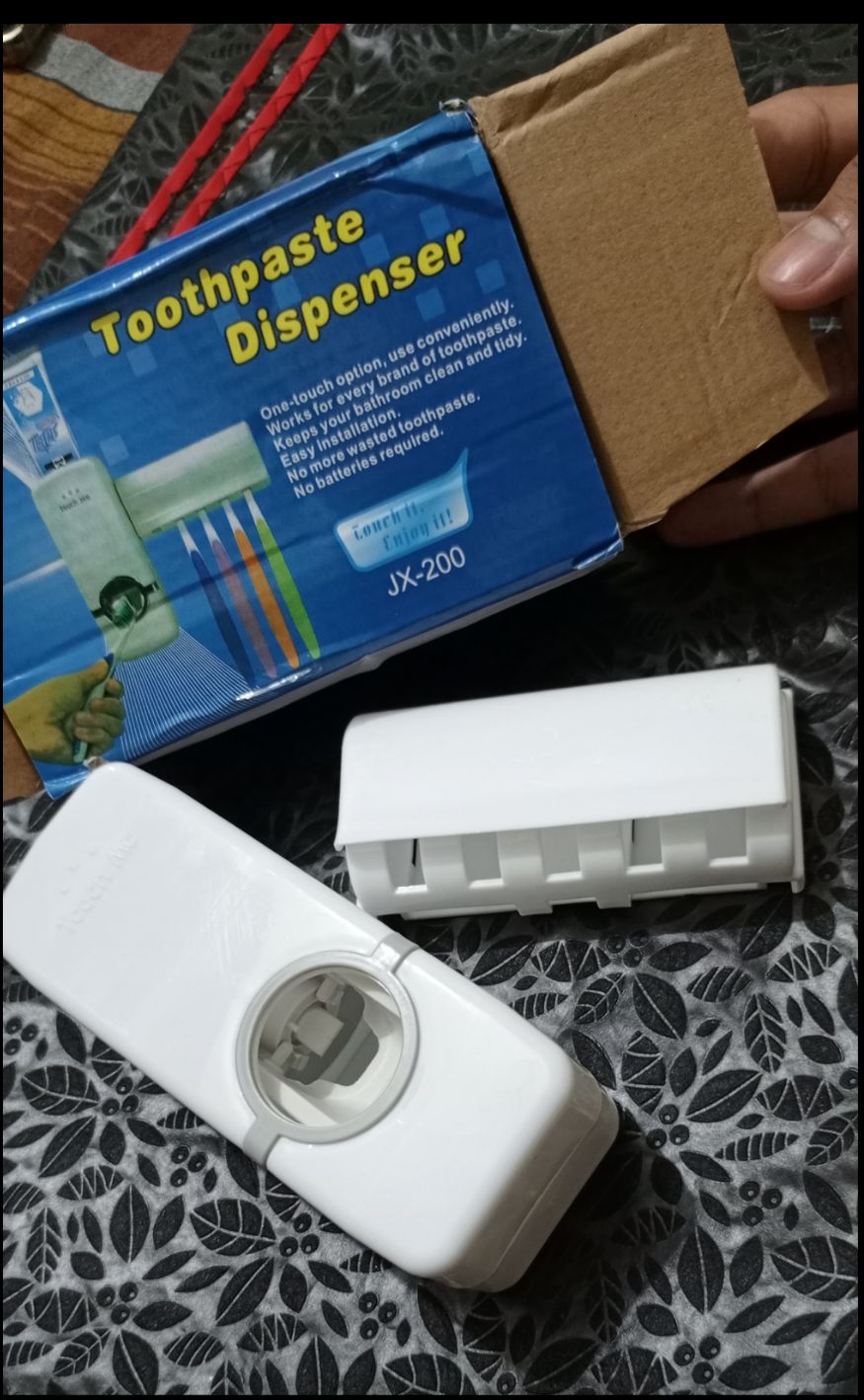 Automatic Toothpaste Dispenser With Toothbrush Holder Wall Mounted Durable Hygienic And Convenient Bathroom Accessory