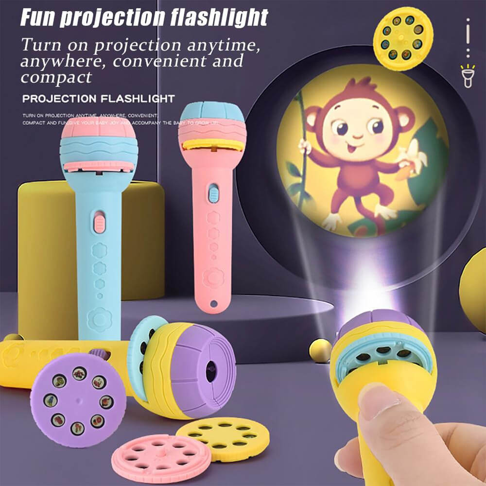 Children? Slide Projector Torch With 1 Reels Slide | Dinosaur & Animal Patterns | Bedtime Night Light | Educational Toy