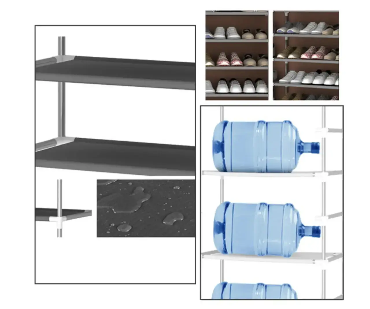 8 Layer Portable Dustproof Shoe Rack Shoe Rack Storage Closet Household Shoe Storage Rack Storage Cabinet (Random Color)