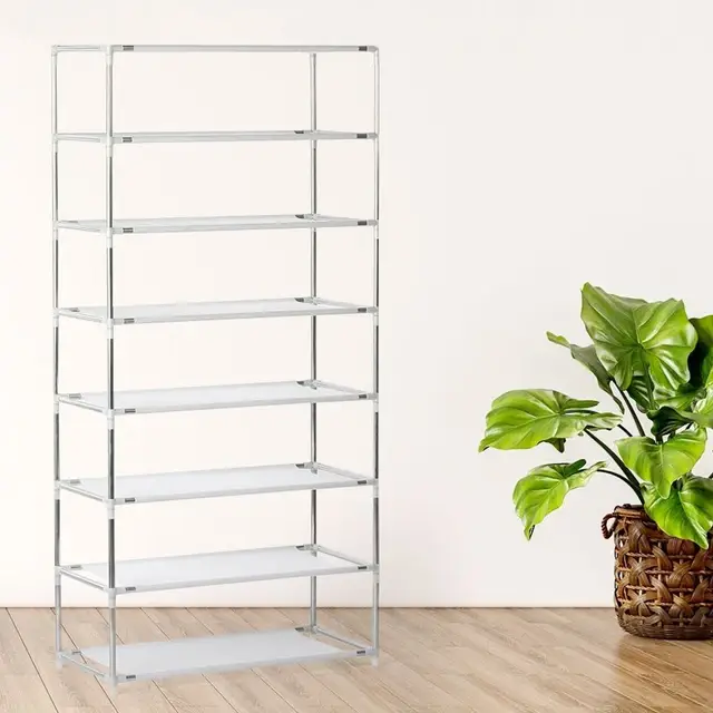 8 Layer Portable Dustproof Shoe Rack Shoe Rack Storage Closet Household Shoe Storage Rack Storage Cabinet (Random Color)