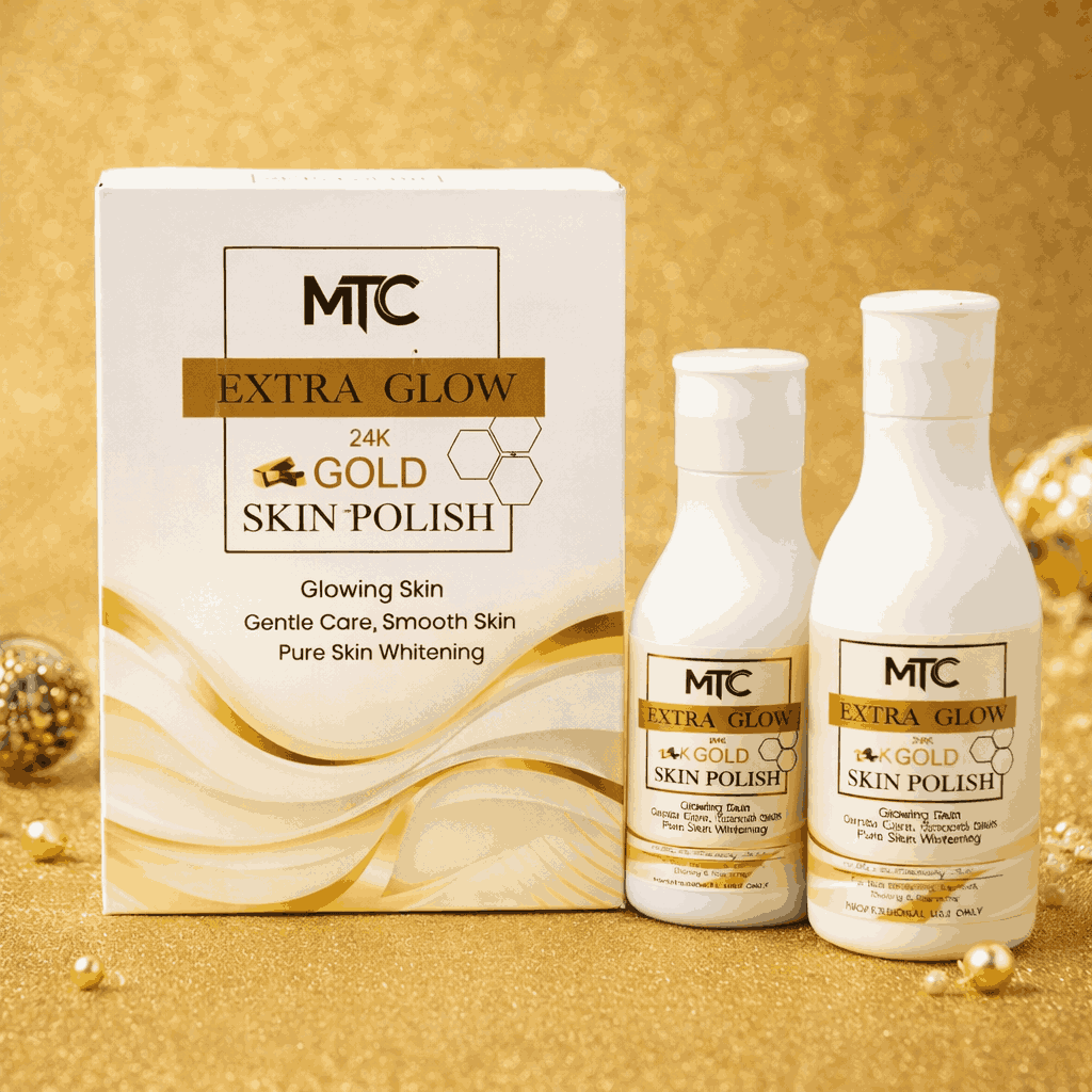 MTC International Extra Glow 24K Gold Skin Polish Kit �Professional Face & Body Brightening System