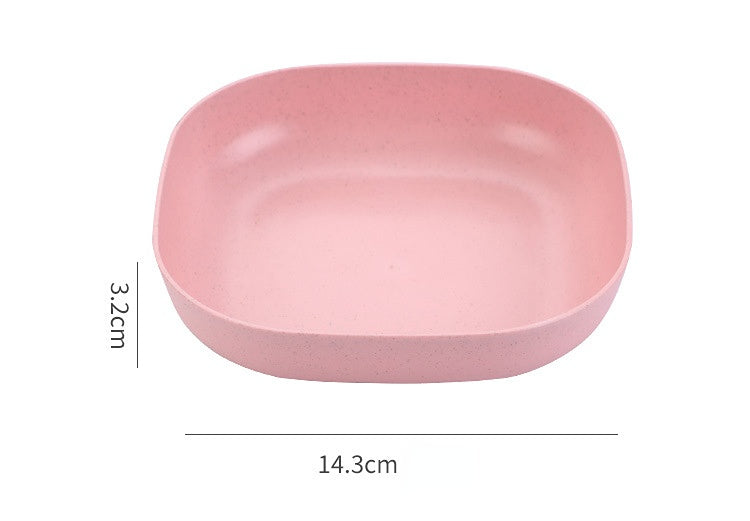 Plate set pack of 10 | Plastic Spit Bone Dish Plates Plates Set With Holder (Random Colours)