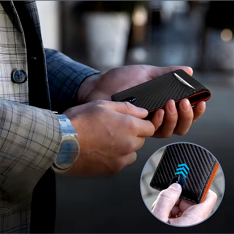 RFID Money Clip Card Holder �Slim Wallet with 12 Card Slots
