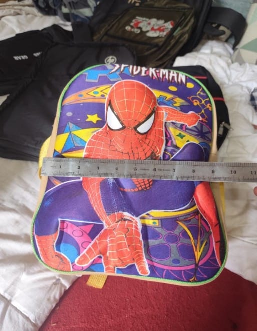 Spider-Man Kids School Bag �12-Inch Cartoon Backpack for Boys | Nursery & Preschool Lightweight School Pack