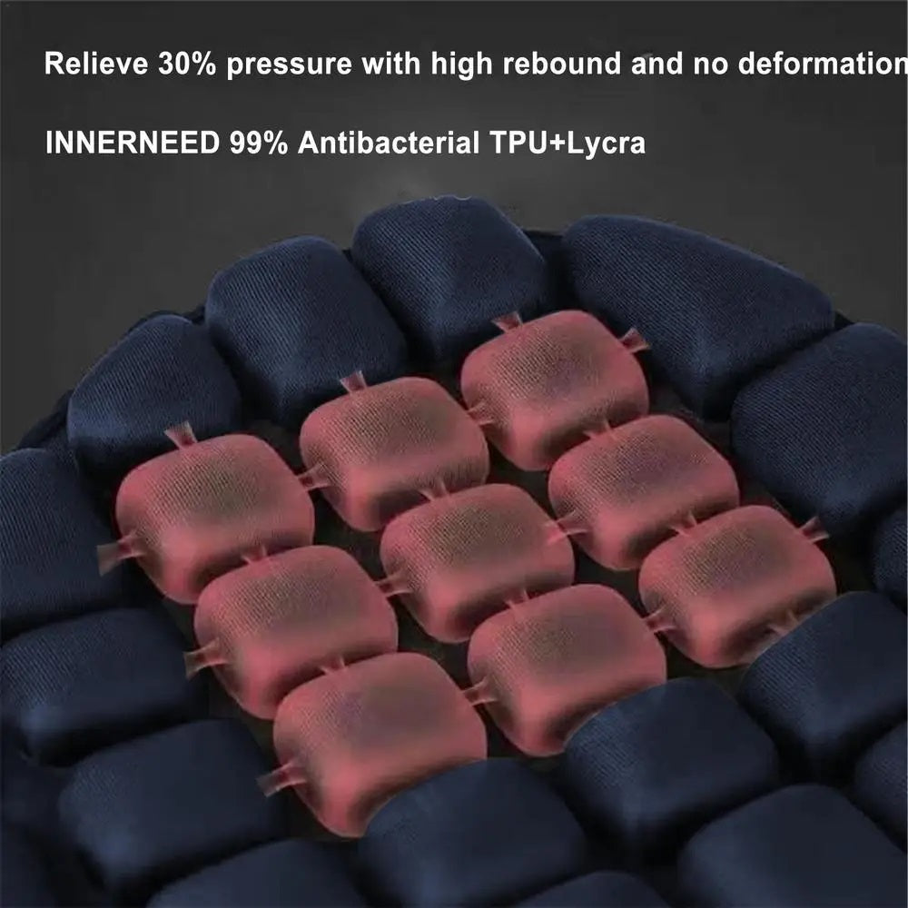 Motorcycle 3D Breathable Non-Slip Seat Cushion Pad �Pain Relief Comfort Cover for CD 70, CD 100, GS 150, GR 150, YBR and Similar Bike Seats