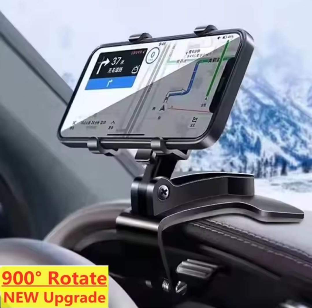 Dashboard Car Phone Holder ABS �360? Rotatable Mobile Phone Sun Visor & Rear View Mirror Mount Support for Smartphones