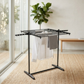 Folding Cloth Drying Stand | Multi-Tier Laundry Organizer With Extendable Wings | Space-Saving Durable Rack For Clothes