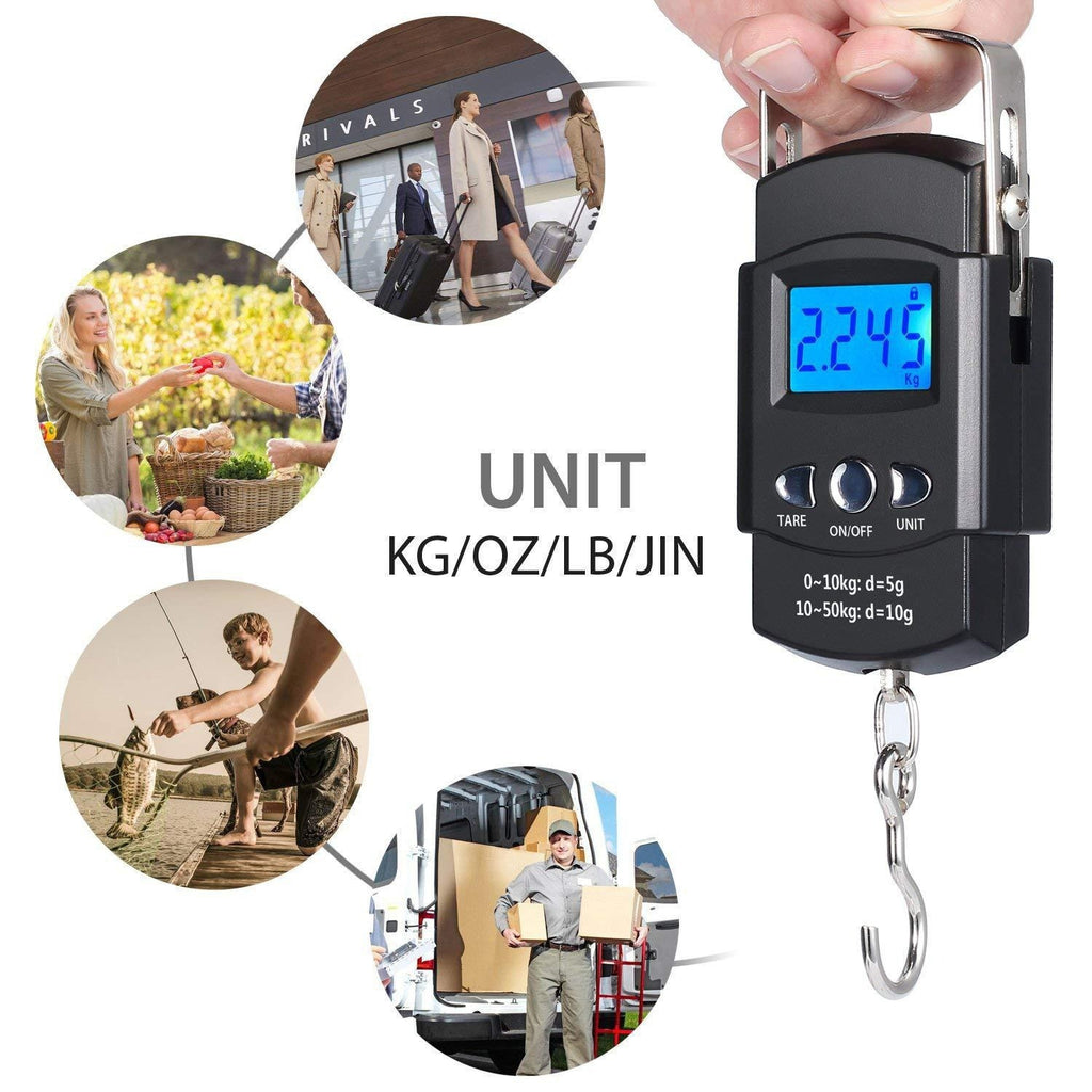 Scale 50Kg 5g LCD Digital Display Handheld Mini Electronic Weighting Scale Fishing And Travel Luggage Scale