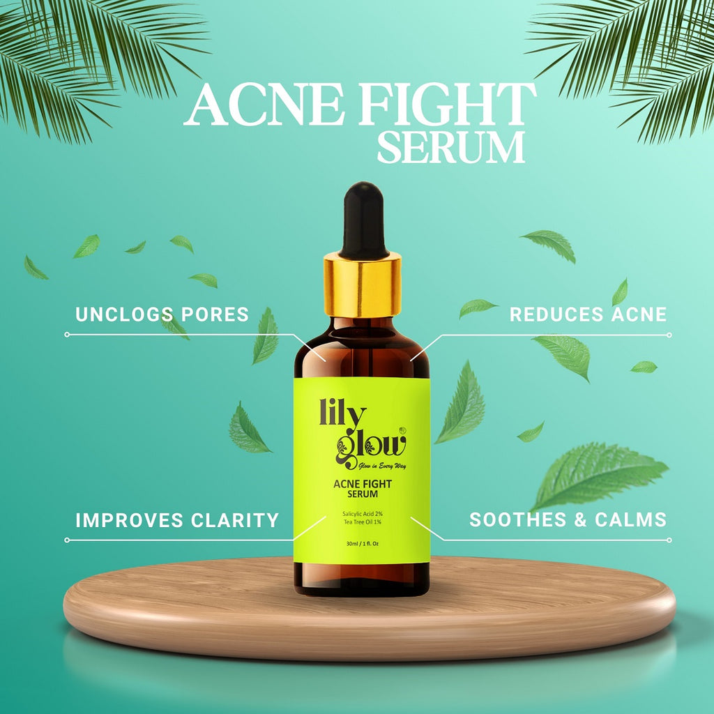 Lily Glow Acne Fight Serum �For Oily & Dry Skin, Acne Marks, Pimples & Face Whitening (30ml)