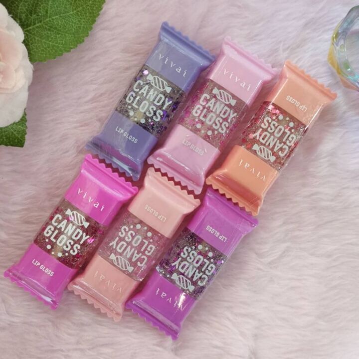 Cute Candy Lip Gloss Set of 6 | Moisturizing, Shiny & Long-Lasting Lip Gloss for Teens & Women �Fun, Sweet Colors & Flavors