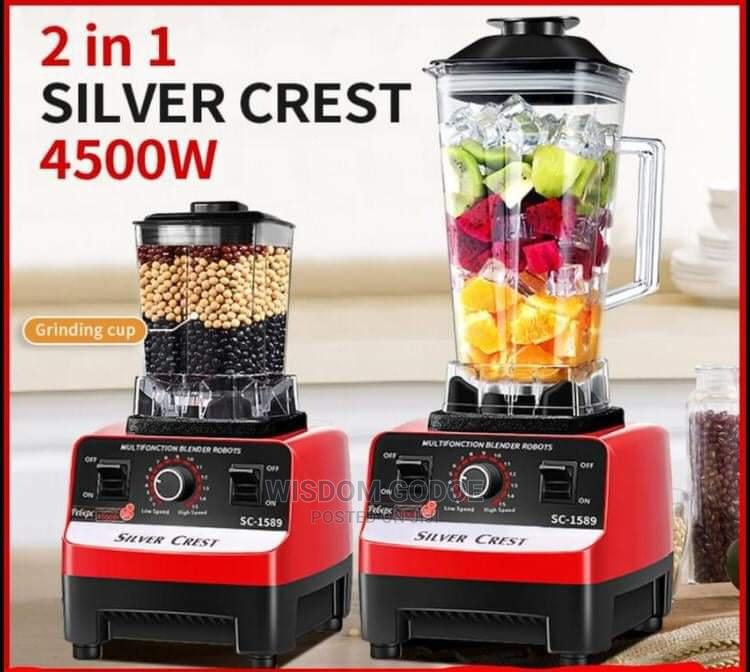 Silver Crest SC-1589 2 in 1 High Power Blender 4500W �Multi-Function Grinder & Smoothie Maker