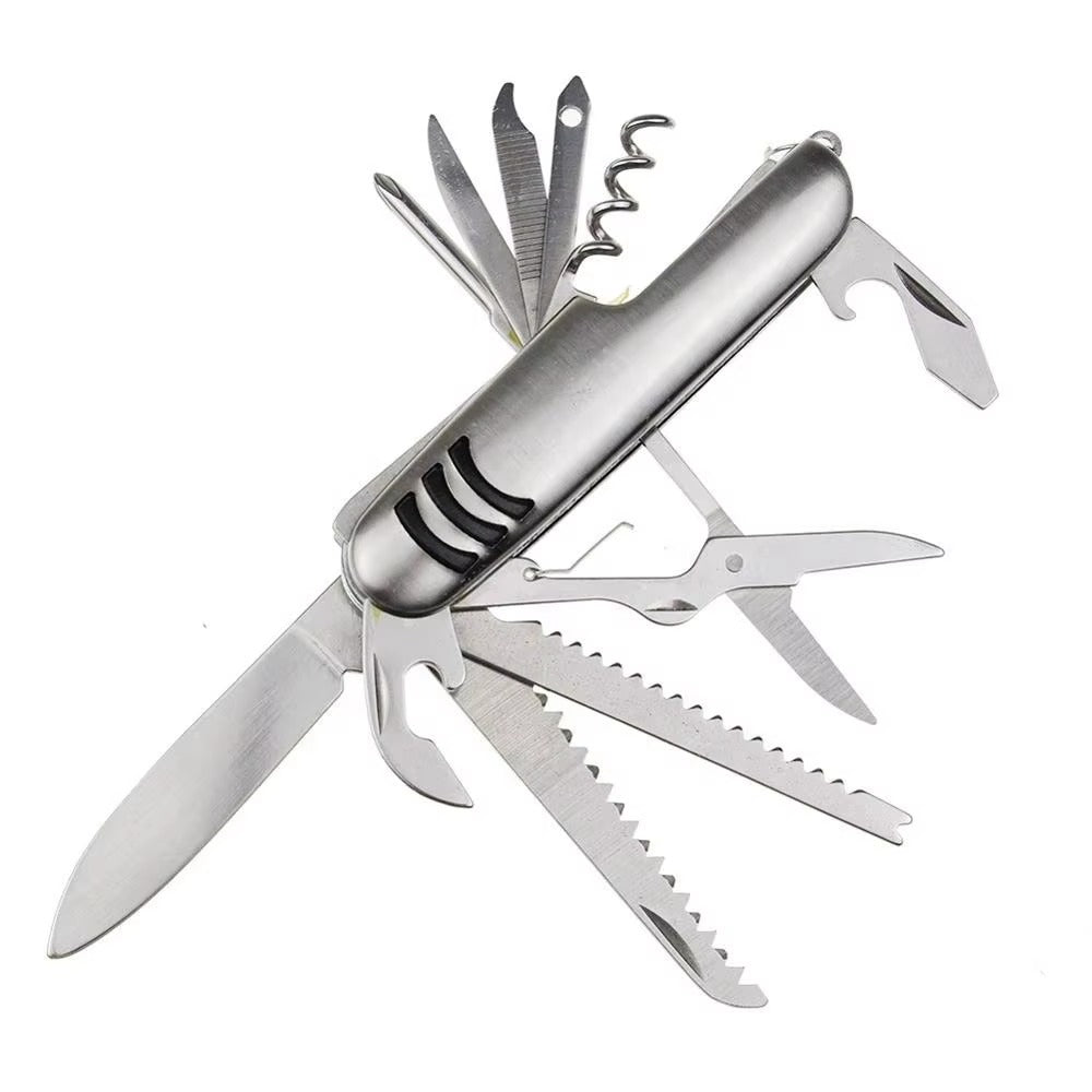 7 In 1 Multifunctional Metal Keychain Stainless Steel Travel Tool With Good Finishing