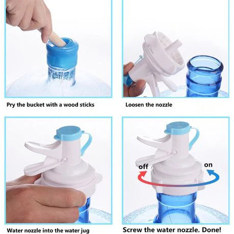 Portable Strong Water Dispenser Bottle Stand with Nozzle Tap (Random color)